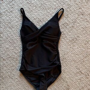 Elegant Black Women's One Piece Swimsuit